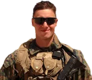 Stephen Thorn as a Marine officer