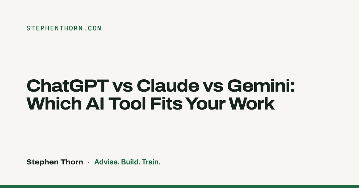ChatGPT vs Claude vs Gemini